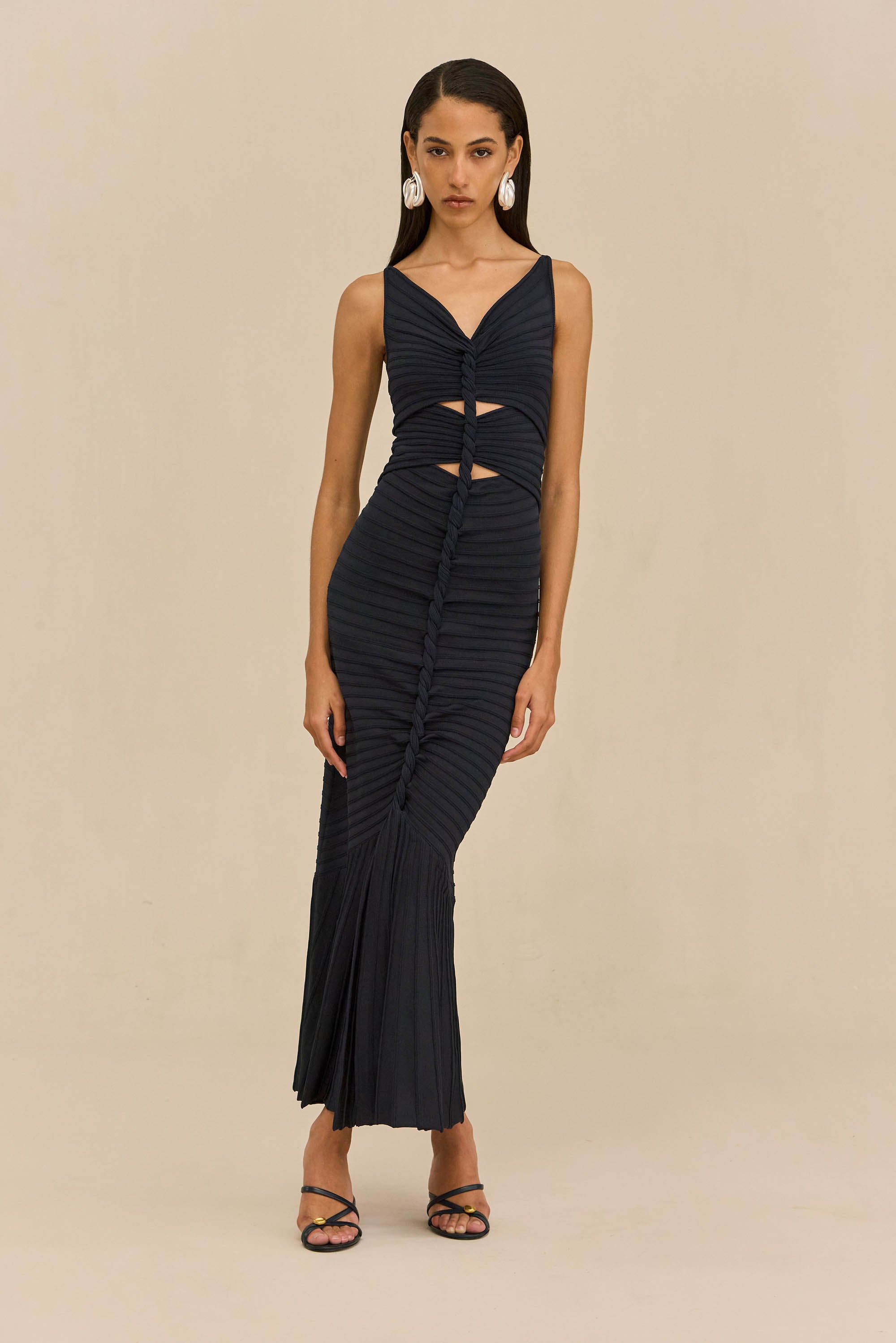 AMATA KNIT DRESS - DEEP LAKE