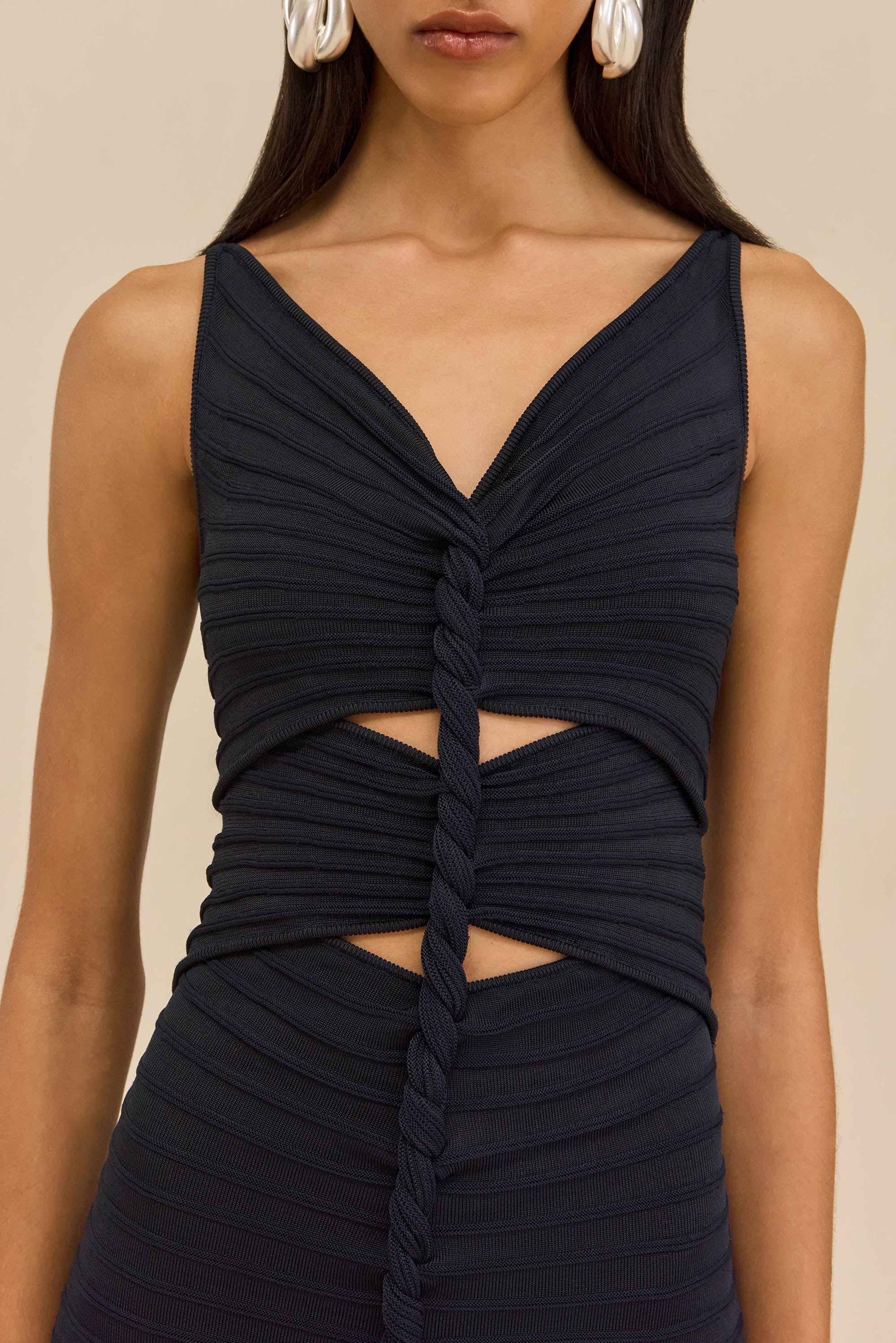 Cult Gaia - Amata Knit Dress - Deep Lake Cult Gaia - Amata Knit Dress - Deep Lake