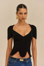 ELIZA KNIT TOP - BLACK