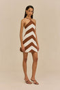 NELSON KNIT DRESS - LARGE SADDLE STRIPE