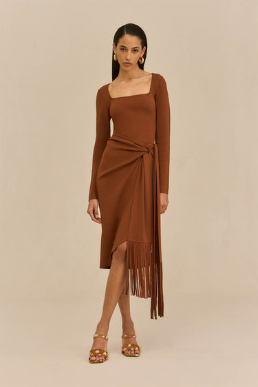 LERA KNIT DRESS - SADDLE | LERA KNIT DRESS - SADDLE