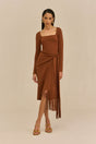 LERA KNIT DRESS - SADDLE