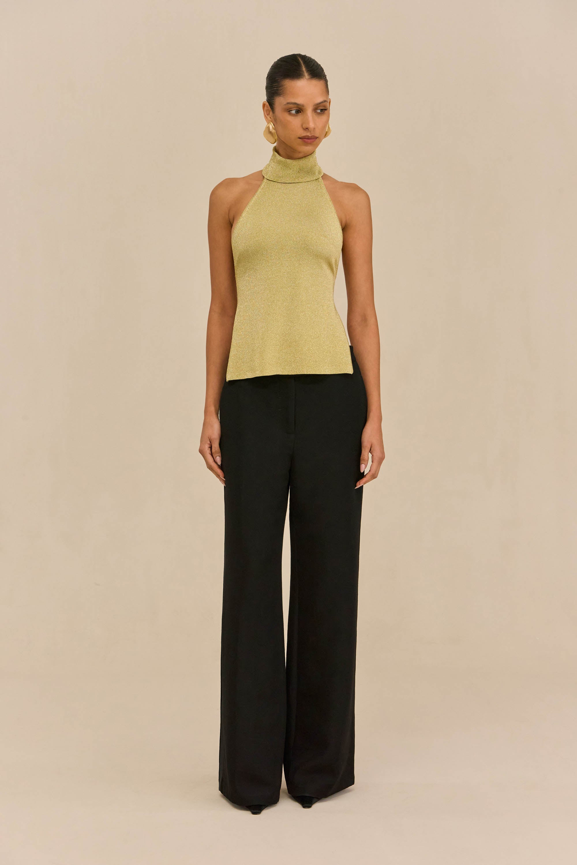 WAKE KNIT TOP - GOLD