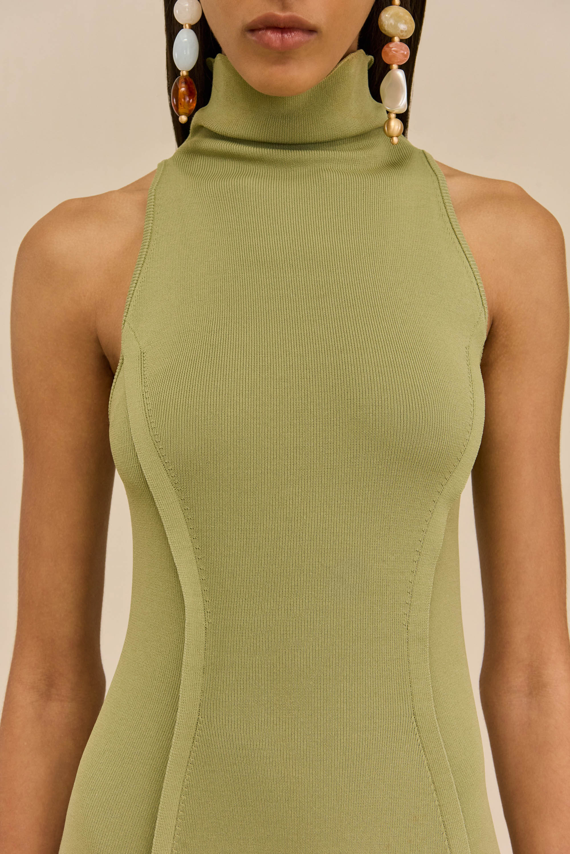 cult gaia green knit dress Cult Gaia - Ambar Knit Dress