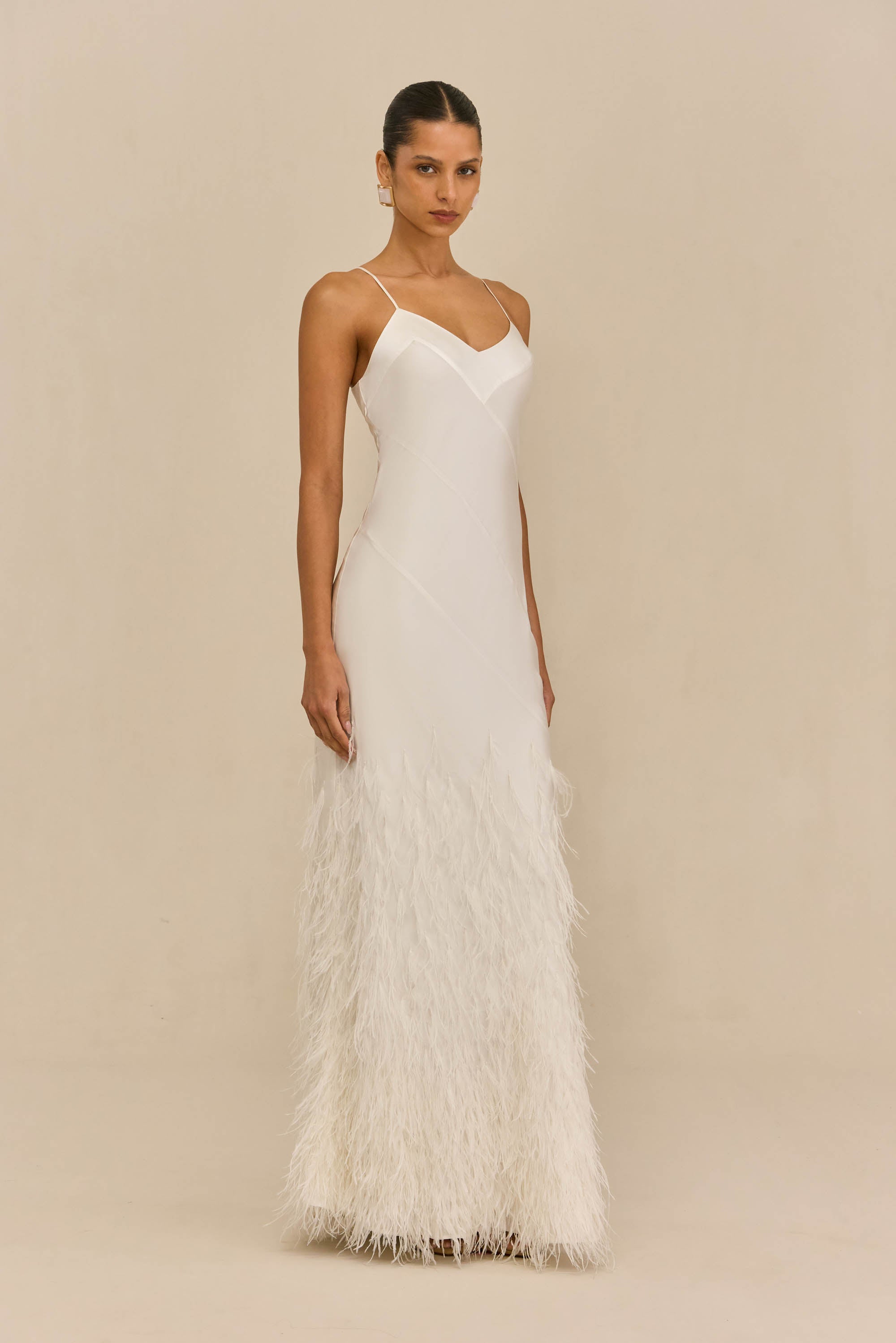 HANSAL GOWN - OFF WHITE CULT GAIA HANSAL GOWN - OFF WHITE CULT GAIA