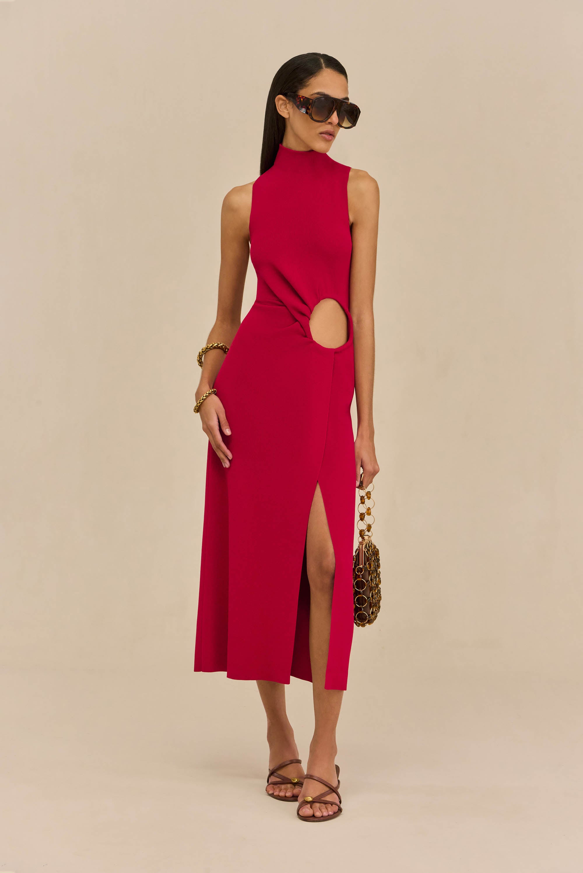 AMANA DRESS - MERLOT