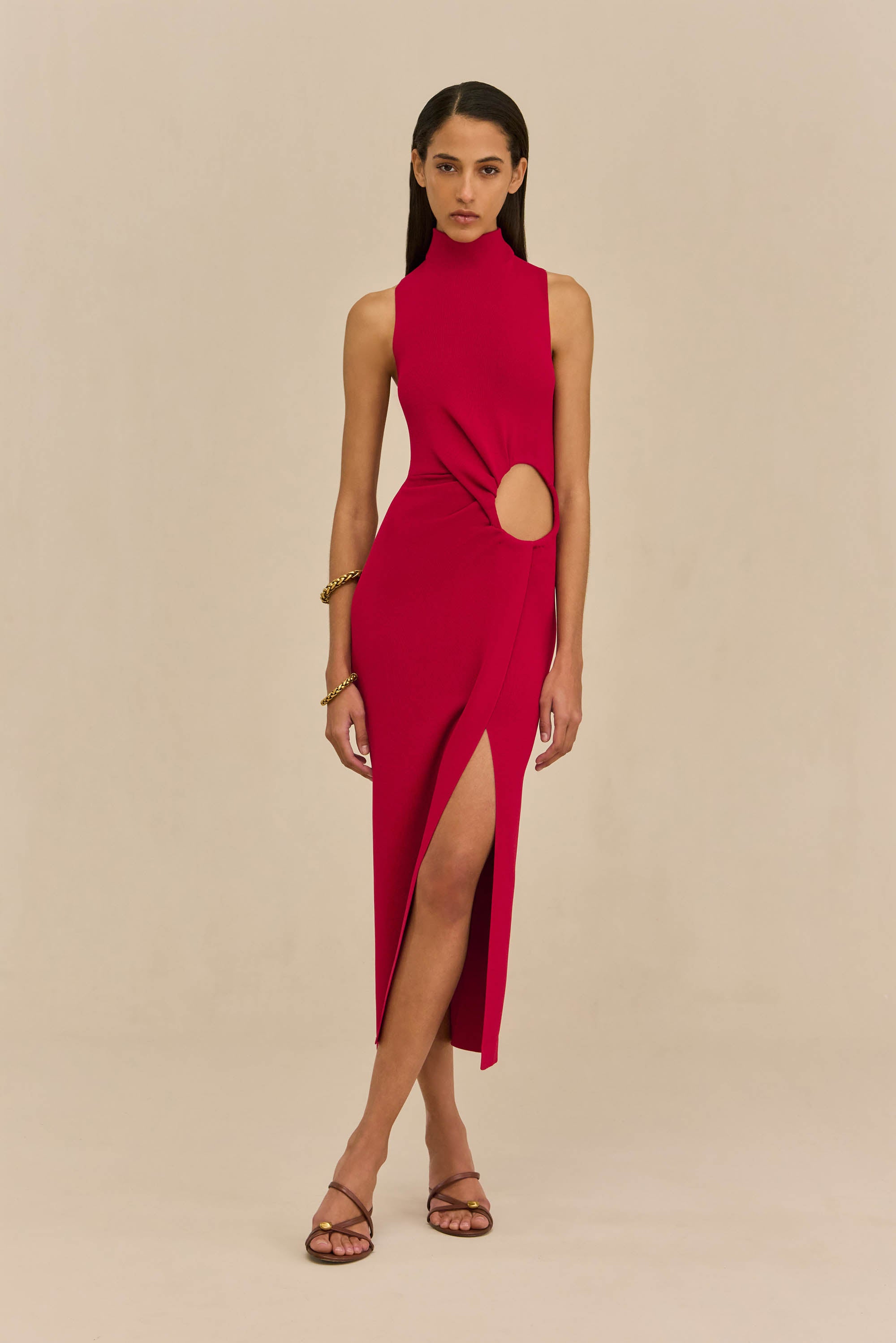 AMANA DRESS - MERLOT