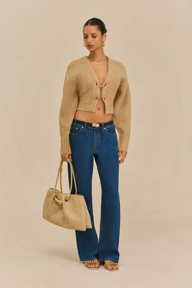 CASELLA KNIT CARDIGAN - CHAMPAGNE | CASELLA KNIT CARDIGAN - CHAMPAGNE | Secondary image