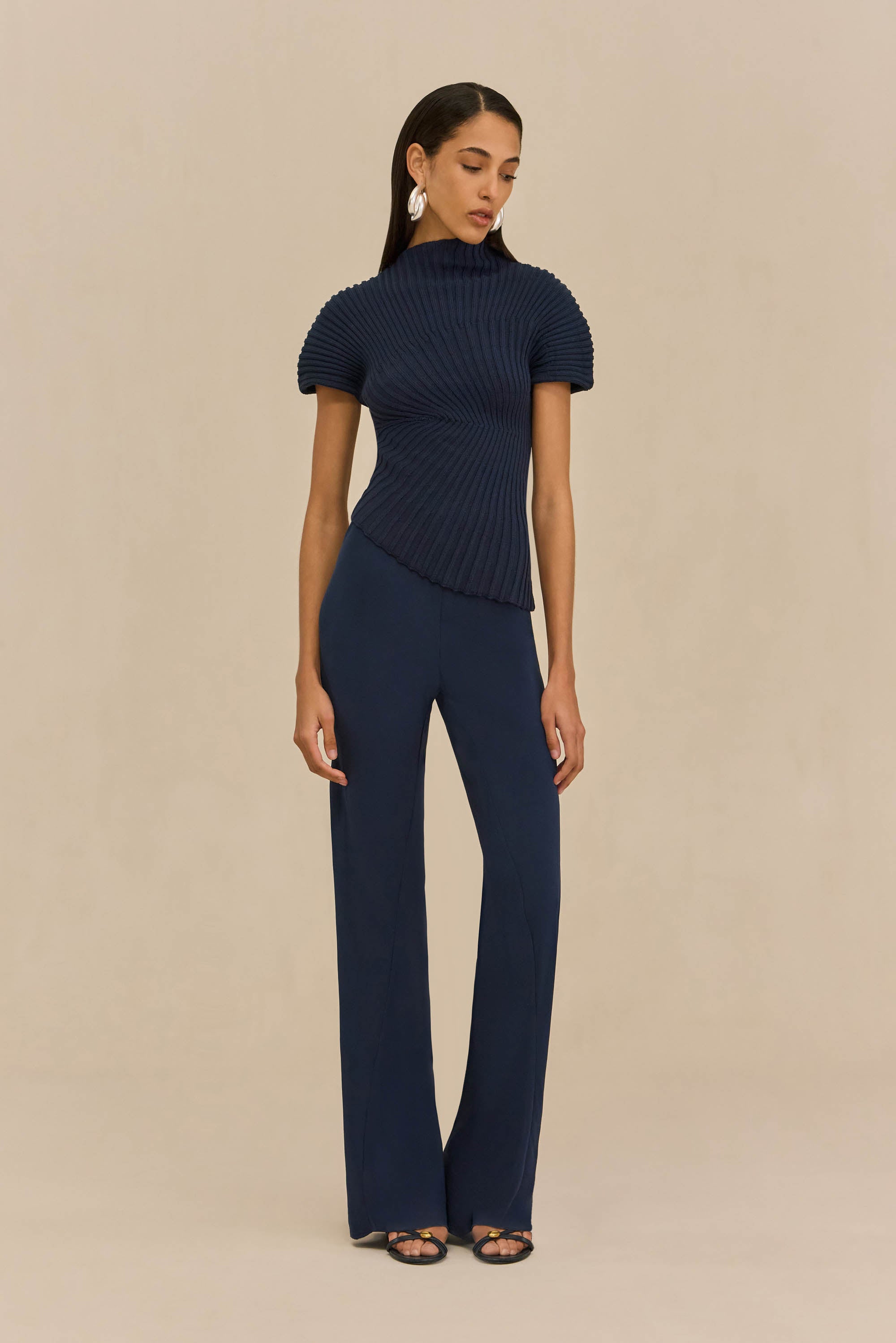 ANNEMIE KNIT TOP - DEEP LAKE