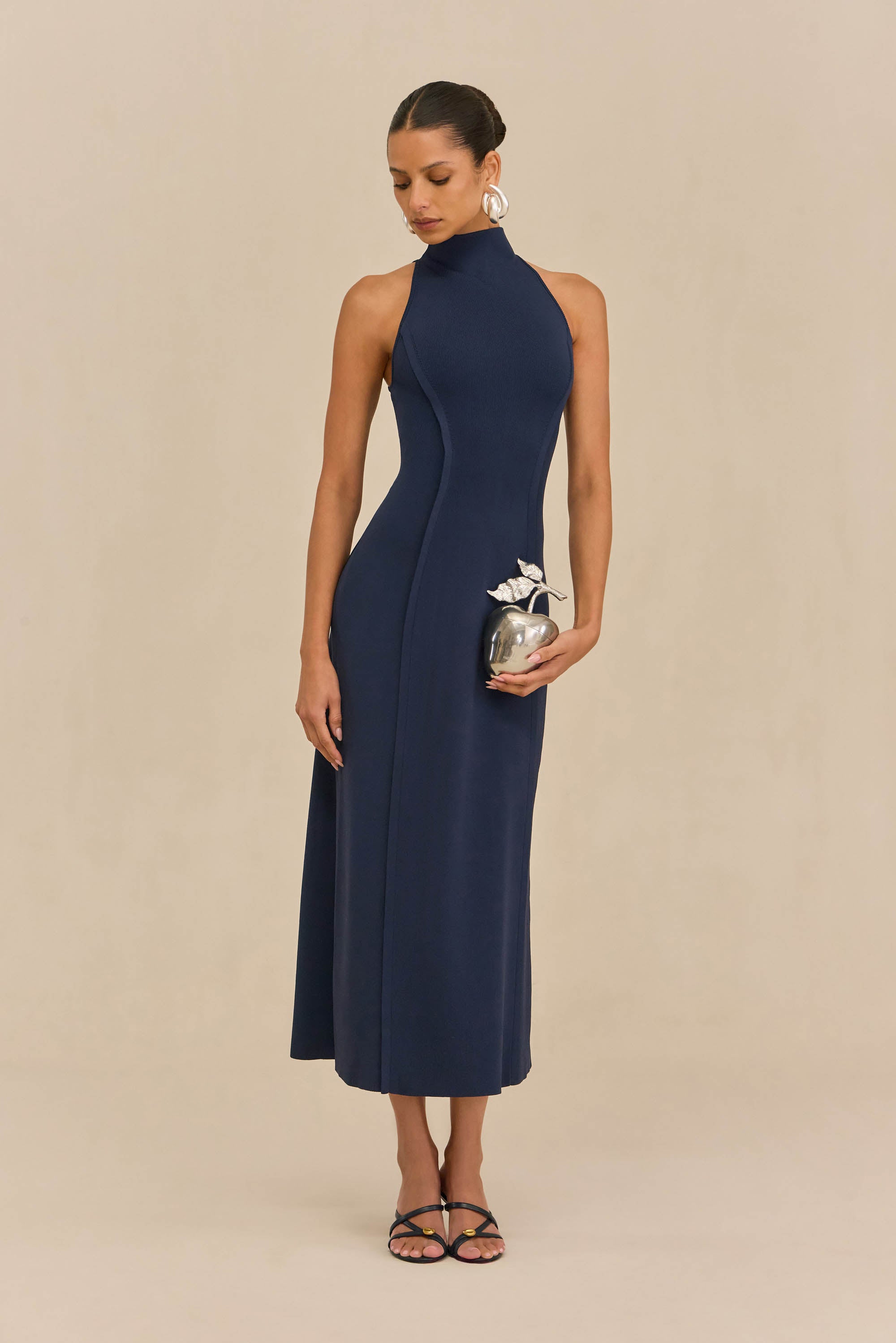 KELLER KNIT DRESS - DEEP LAKE