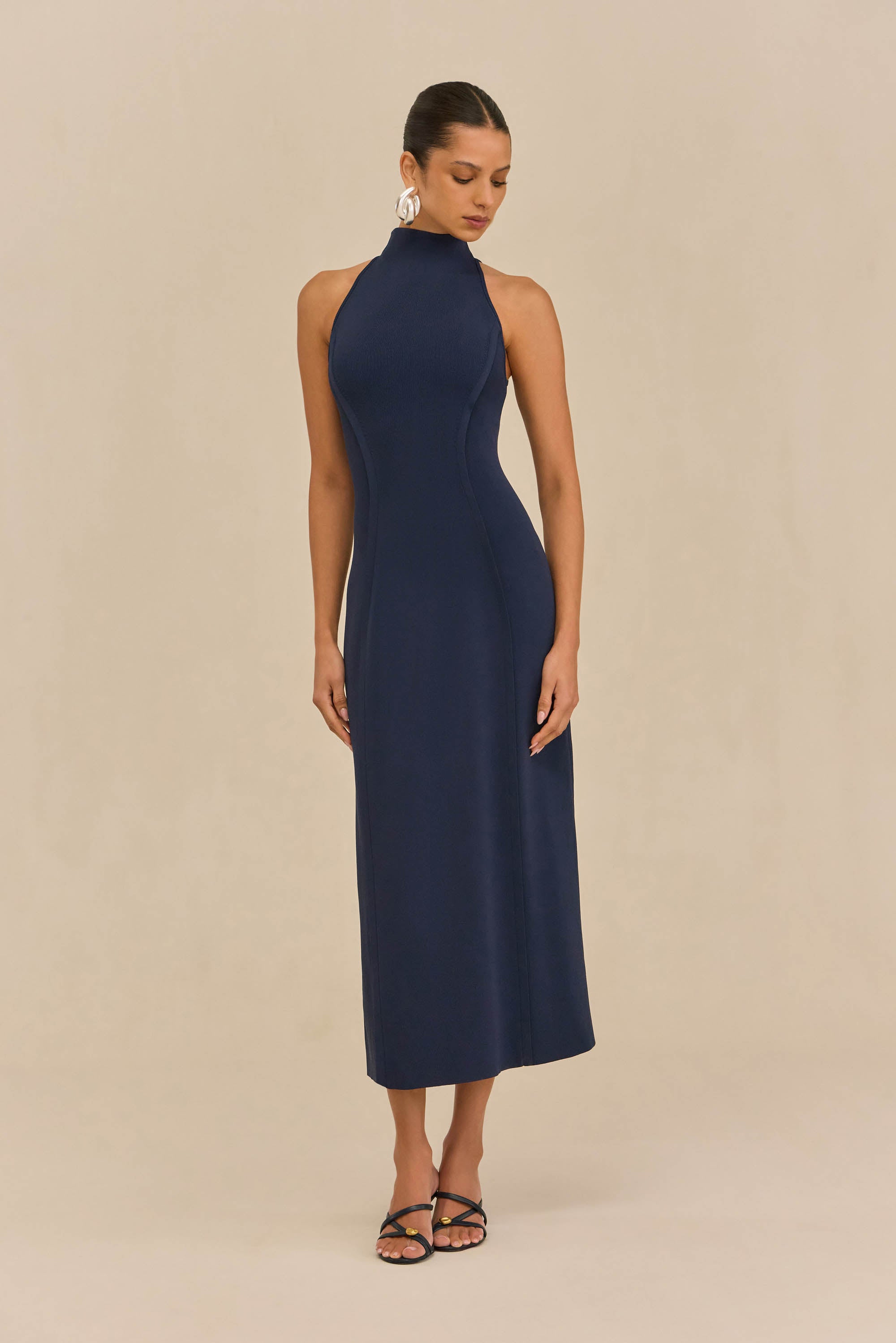 KELLER KNIT DRESS - DEEP LAKE