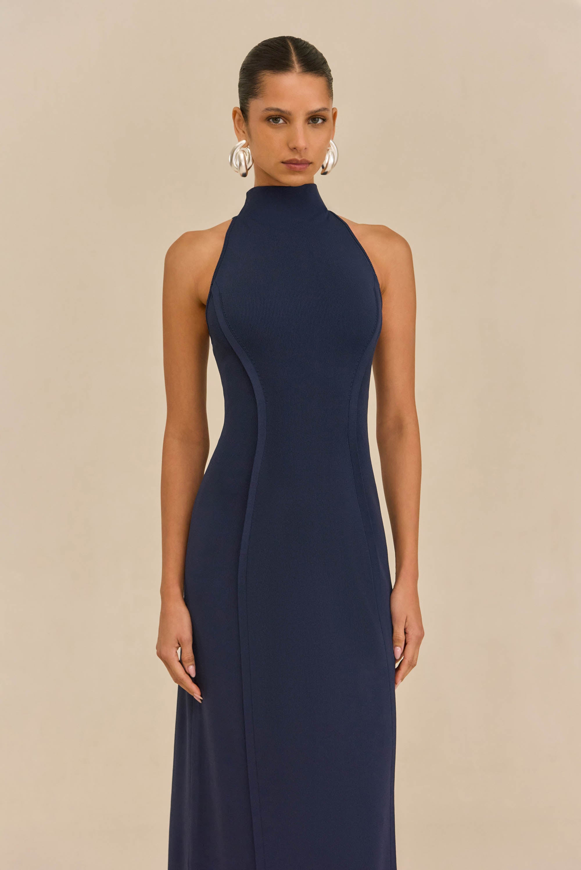 KELLER KNIT DRESS - DEEP LAKE