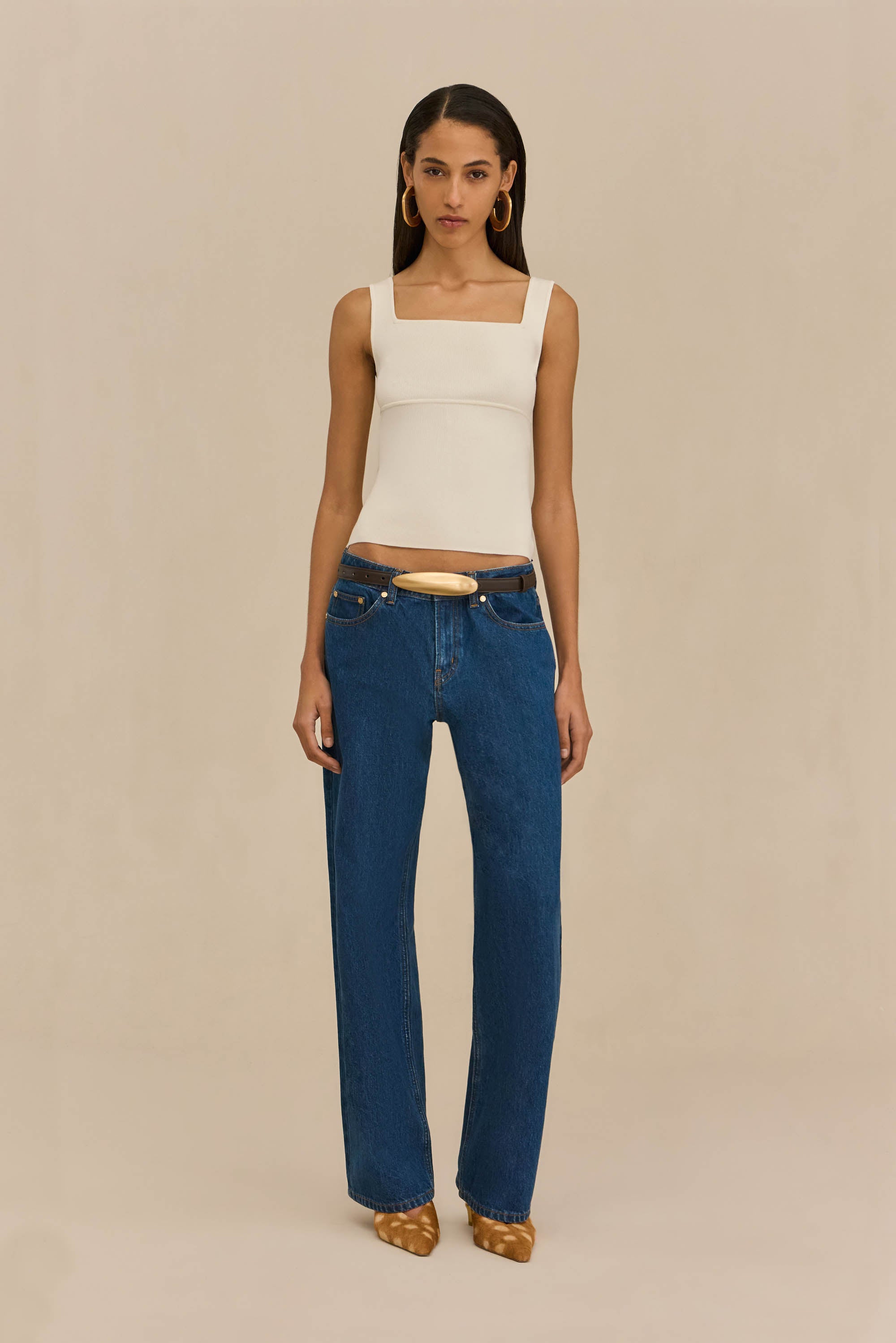 LEVI KNIT TOP - OFF WHITE