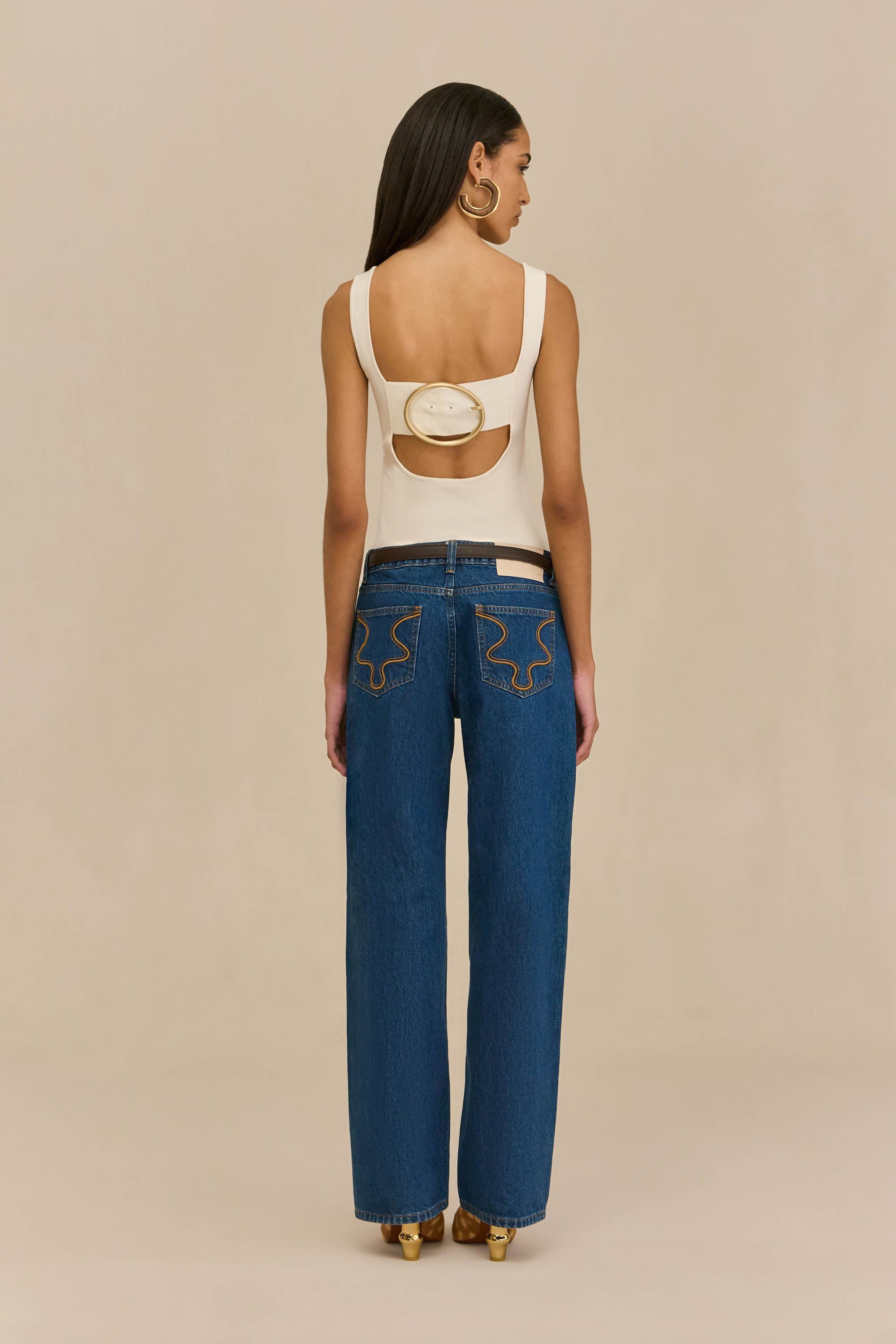 LEVI KNIT TOP - OFF WHITE