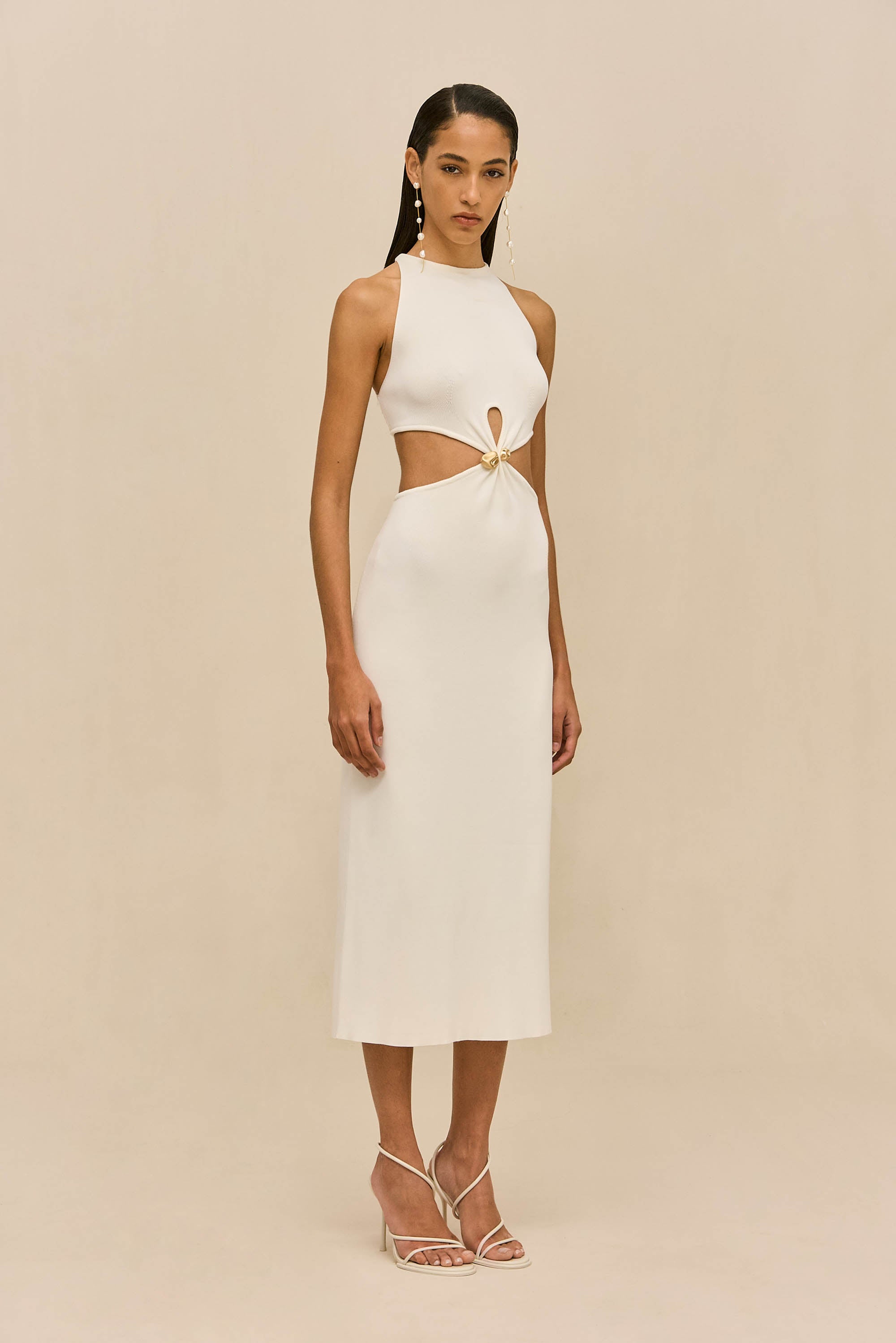 CYPRESS KNIT DRESS - OFF WHITE