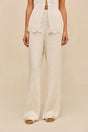 SARA PANT - OFF WHITE LINEN