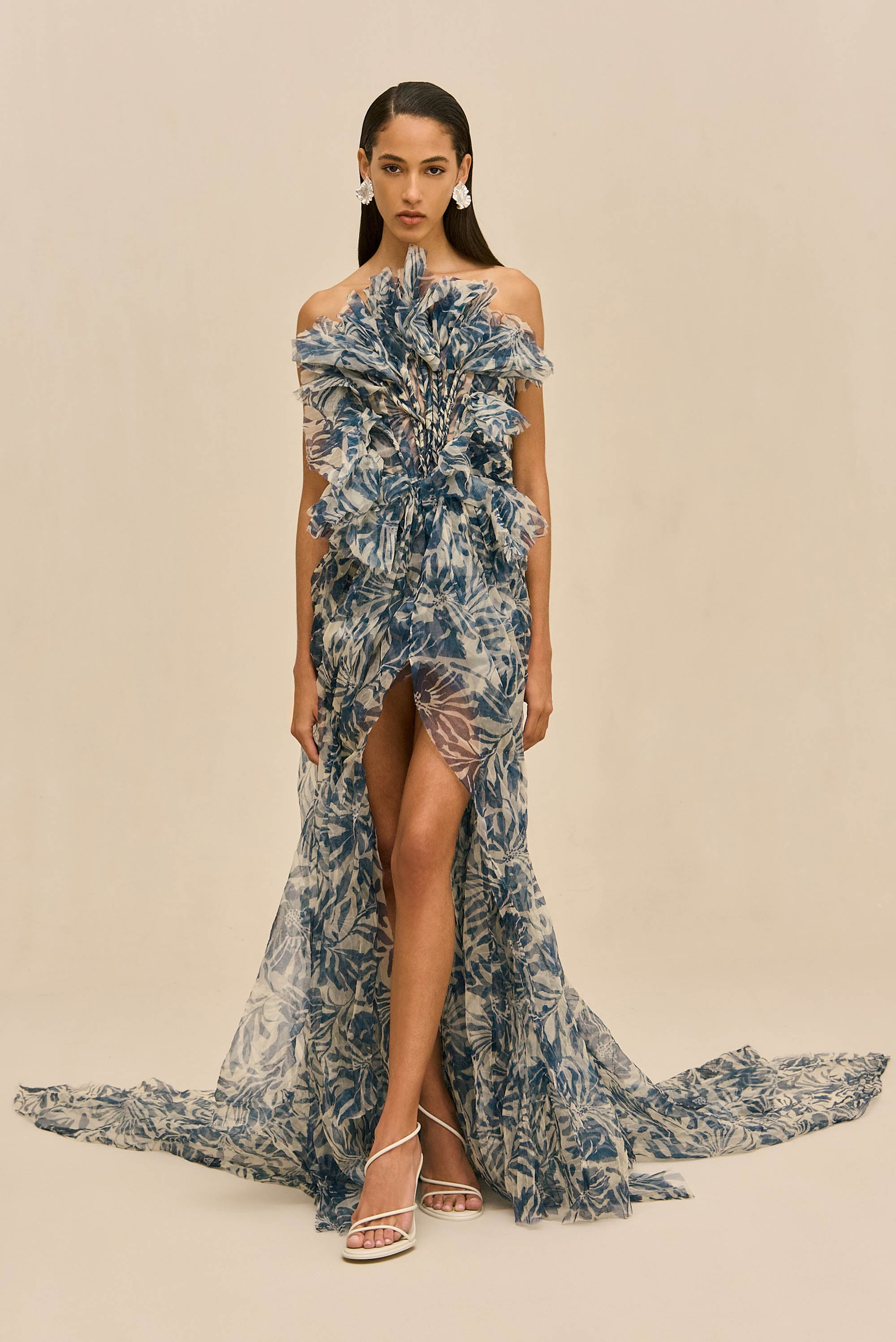 SUZETTE GOWN - ETCHED FLORAL