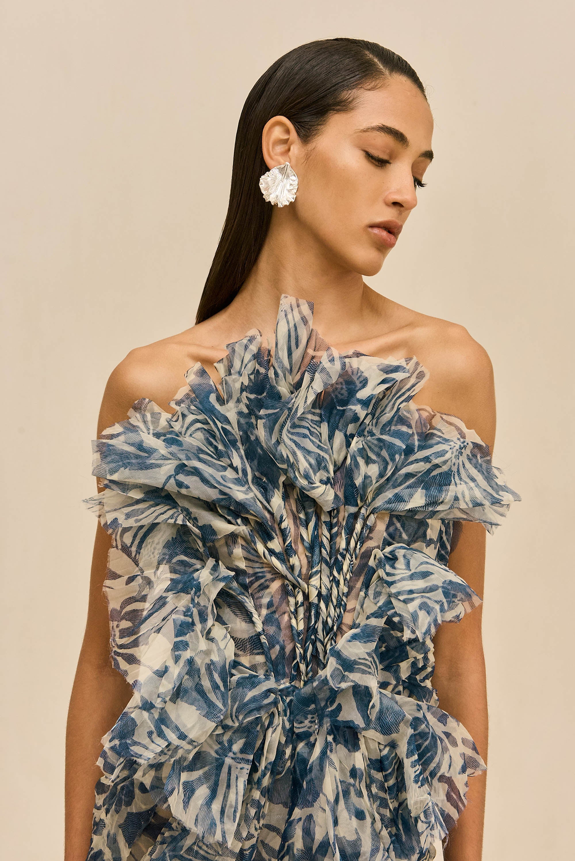 SUZETTE GOWN - ETCHED FLORAL