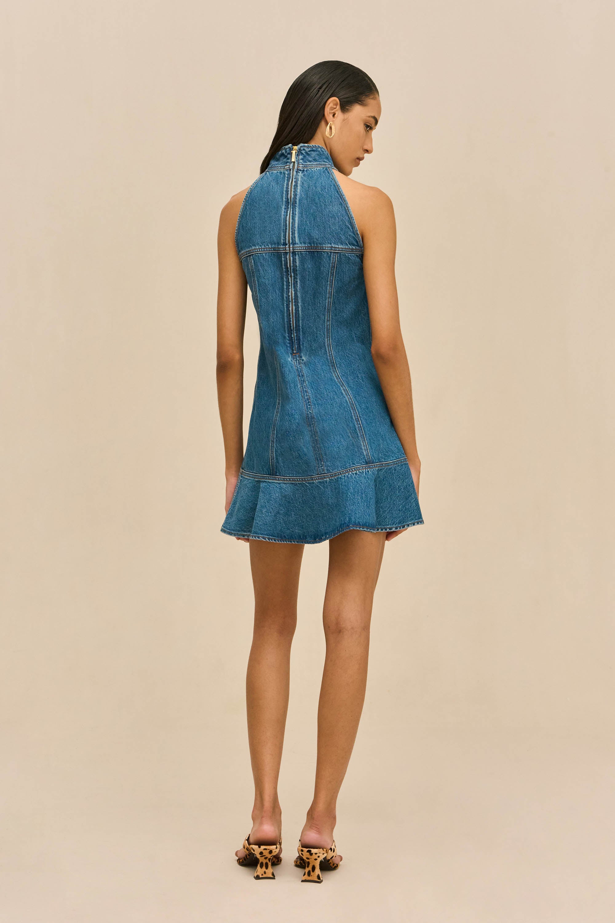 NEROLI DRESS - MEDIUM WASH BLUE