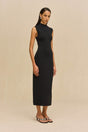 DALIDA KNIT DRESS - BLACK