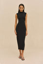 DALIDA KNIT DRESS - BLACK