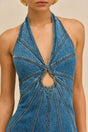 ROWYN DRESS - MEDIUM WASH BLUE