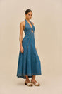 ROWYN DRESS - MEDIUM WASH BLUE
