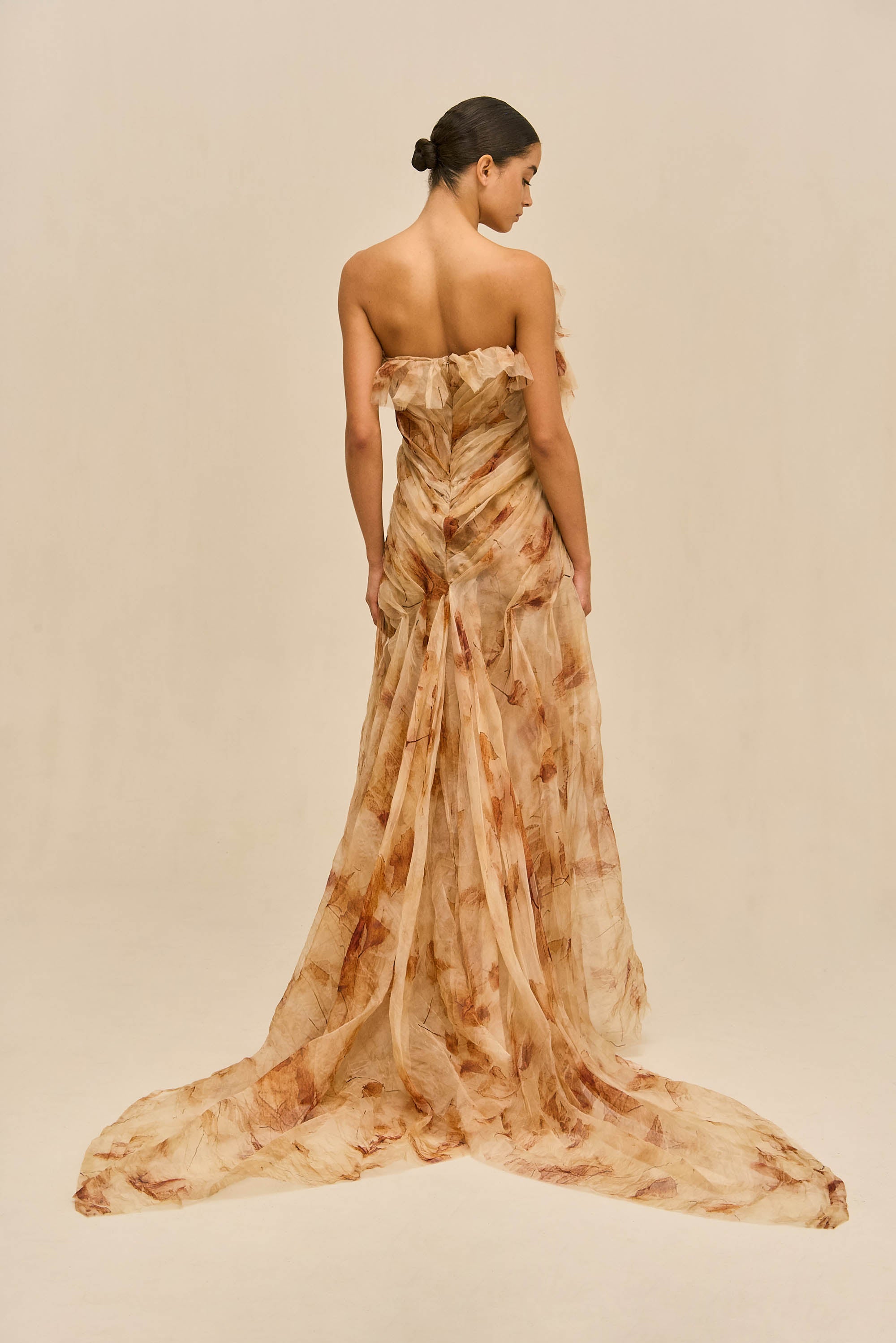 SUZETTE GOWN - FALLING LEAVES PRINT