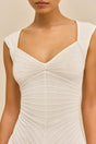 MAIA KNIT DRESS - OFF WHITE