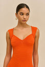 MAIA KNIT DRESS - TANGELO