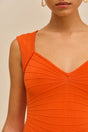 MAIA KNIT DRESS - TANGELO