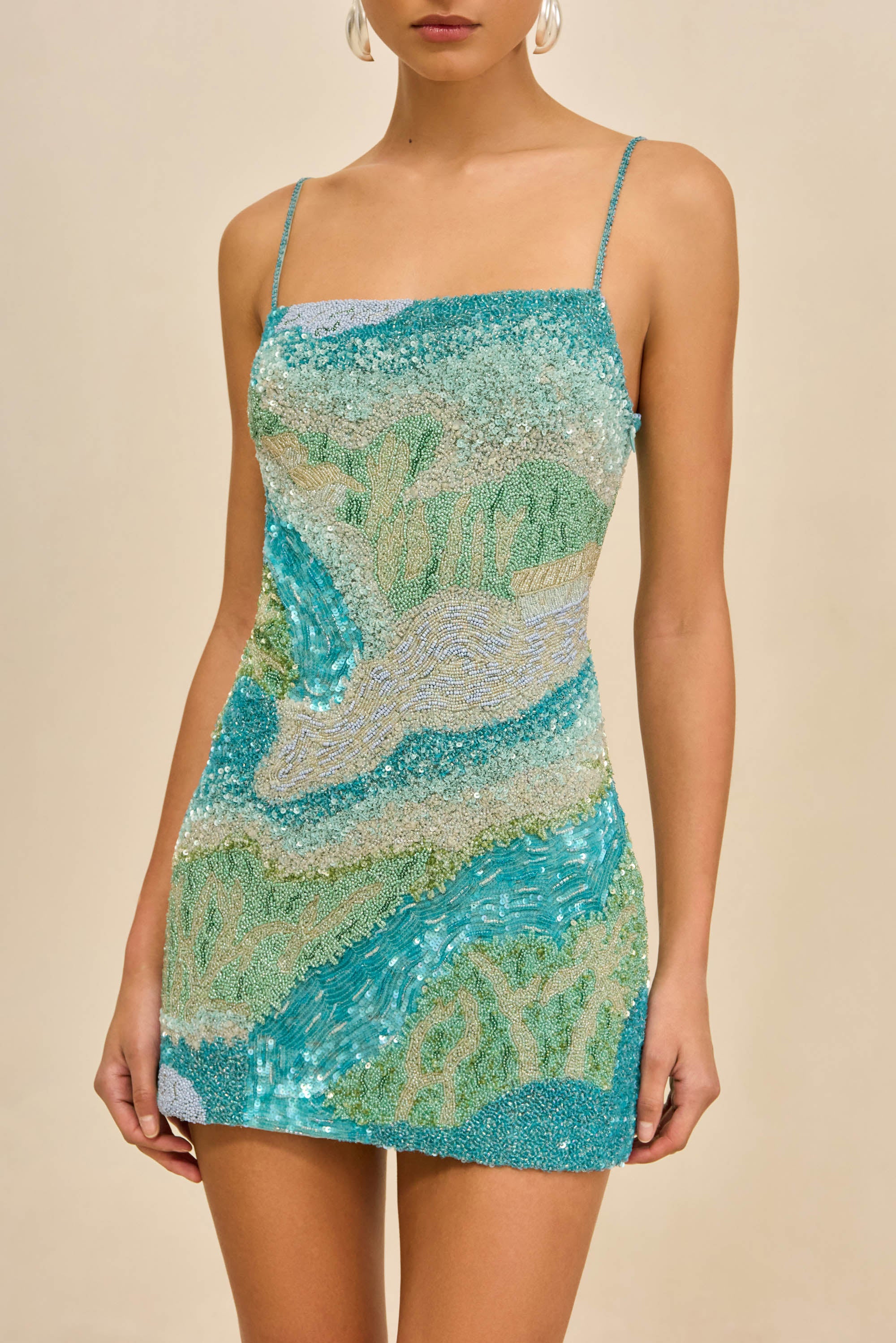 BEBE DRESS - LANDSCAPE PRINT CULT GAIA BEBE DRESS - LANDSCAPE PRINT CULT GAIA