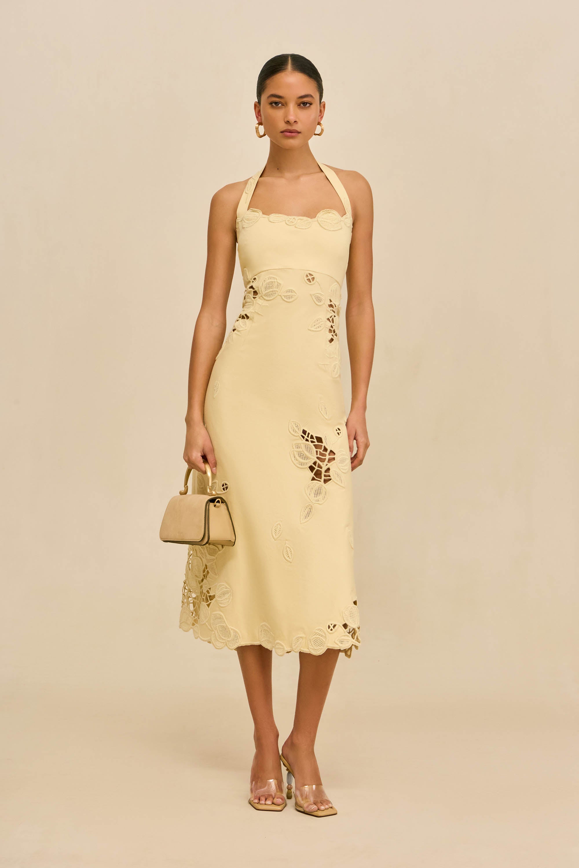 cult gaia beige dress Cult Gaia - Cielo Knit Dress