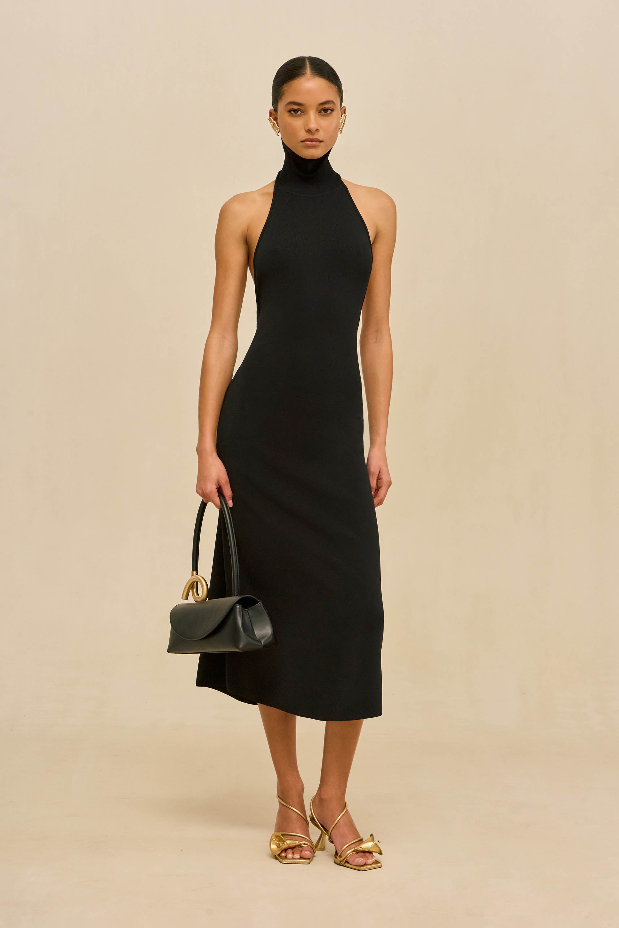KATARA KNIT DRESS - BLACK