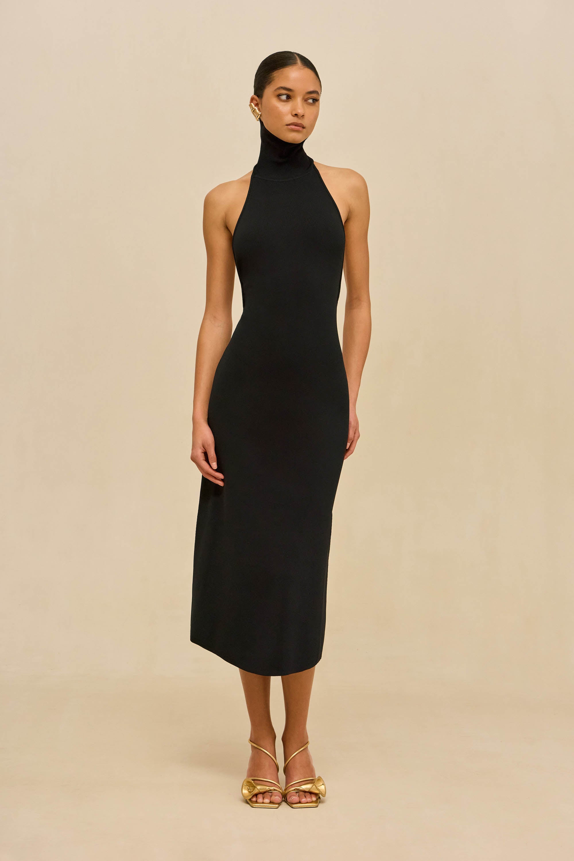 KATARA KNIT DRESS - BLACK