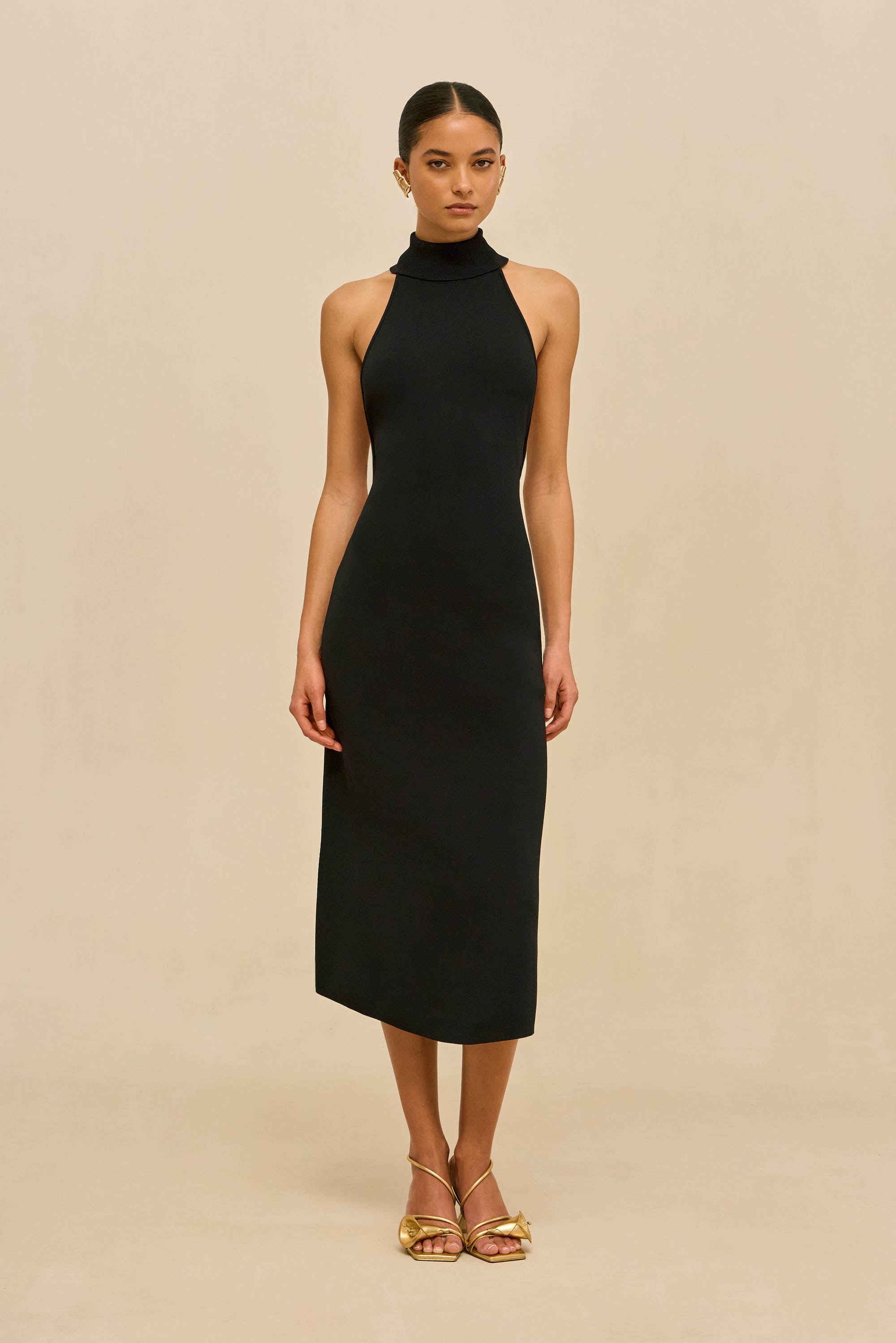KATARA KNIT DRESS - BLACK