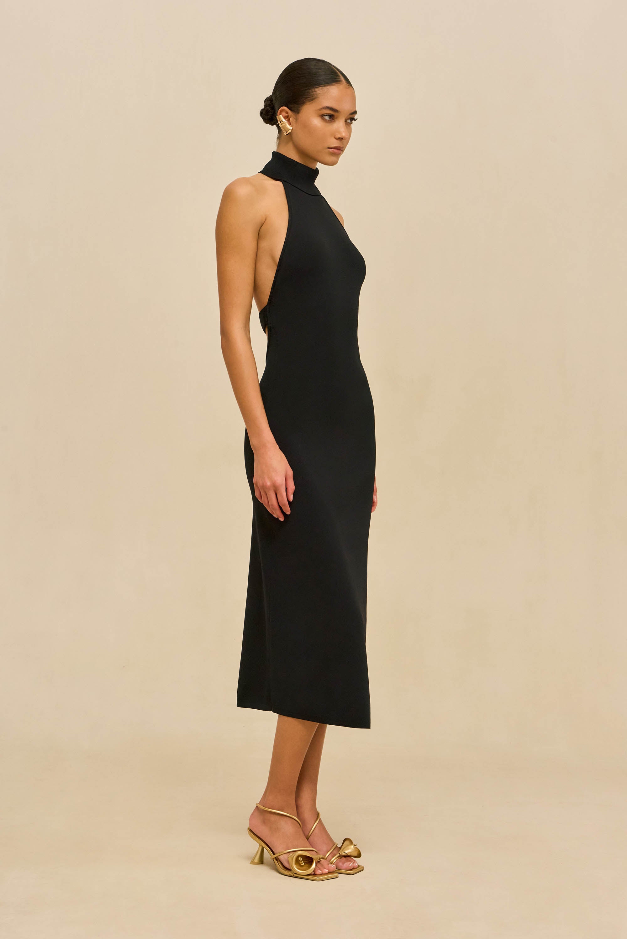 KATARA KNIT DRESS - BLACK