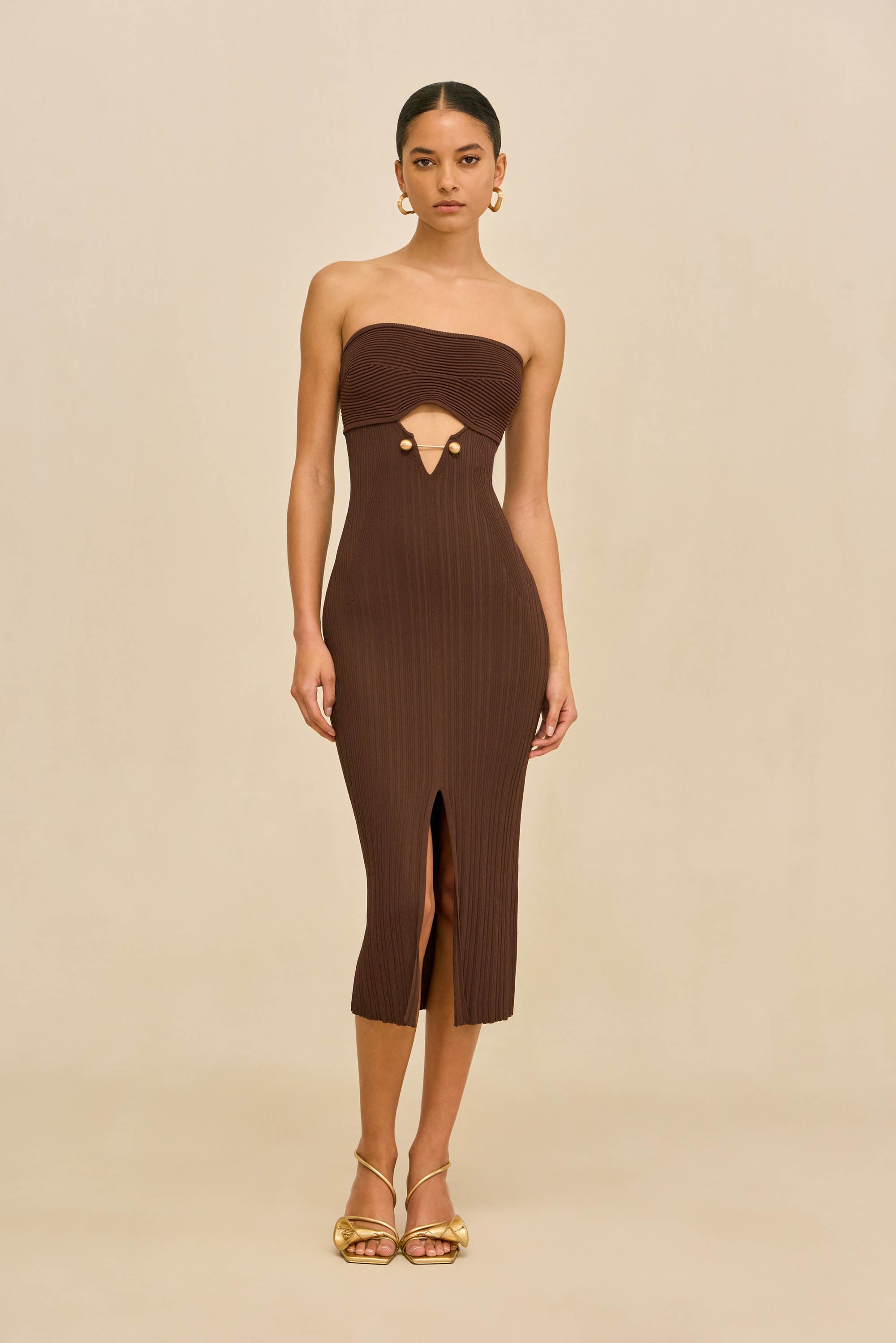 CHRISTY KNIT DRESS - JAVA