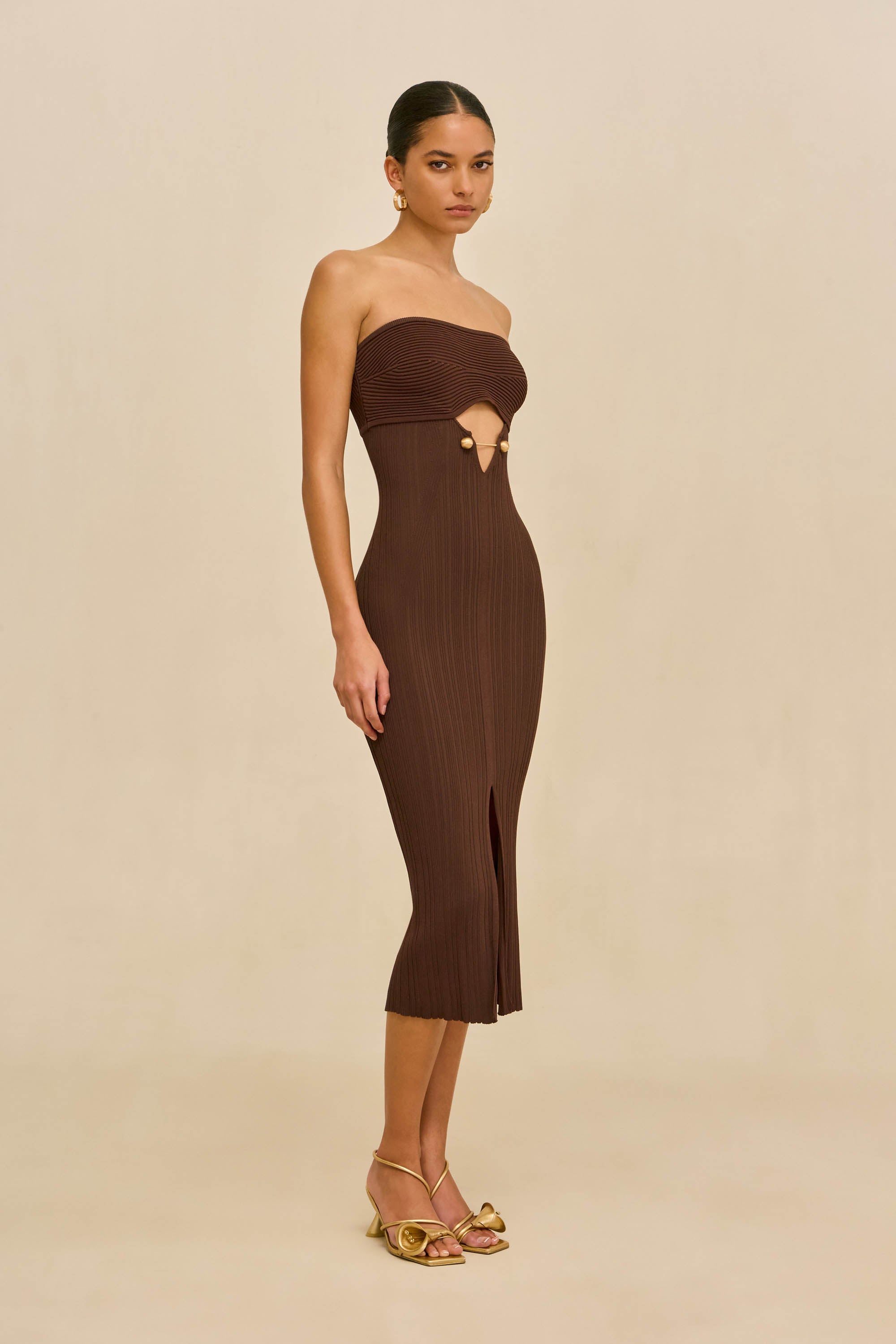 CHRISTY KNIT DRESS - JAVA