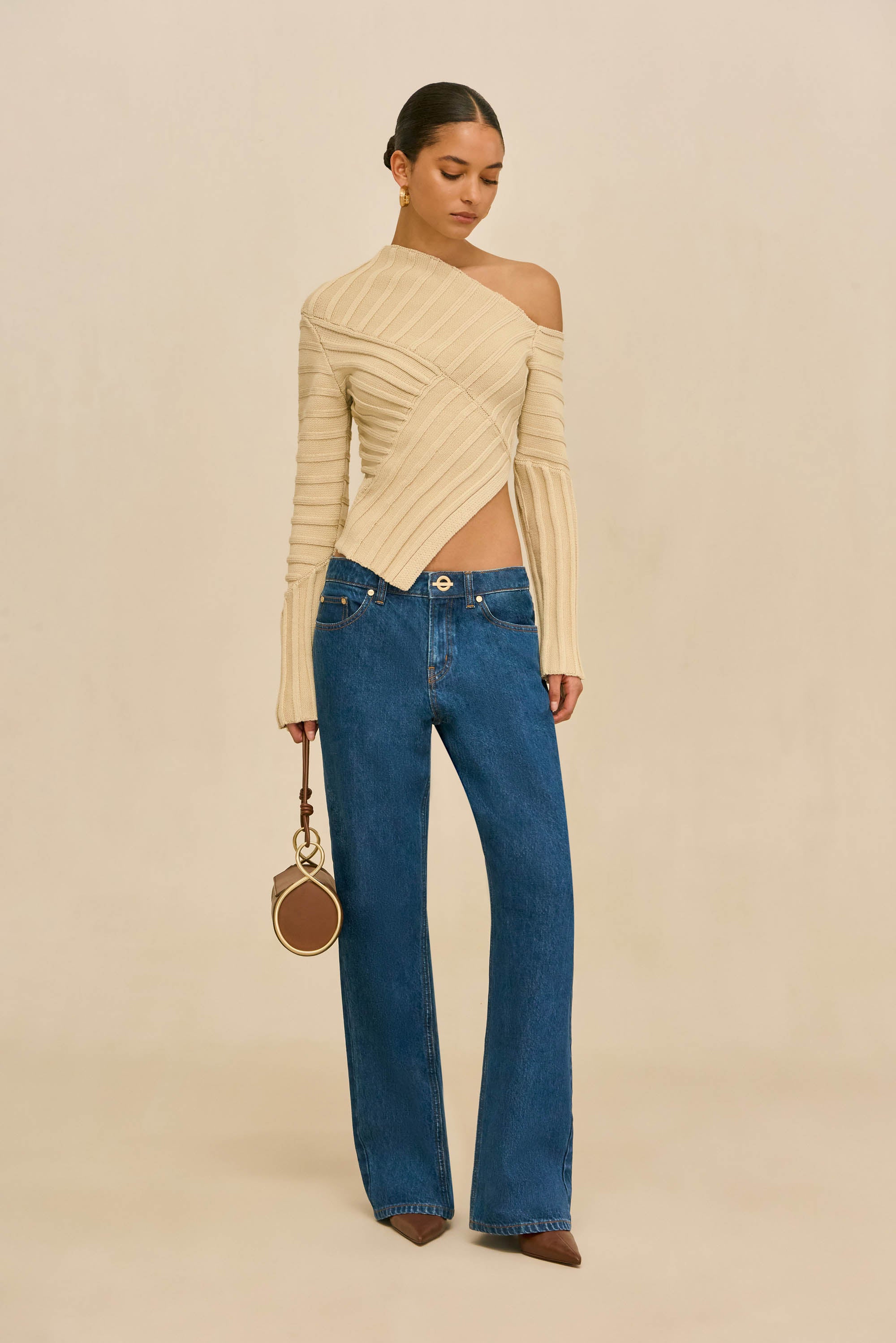 JAIDAN KNIT TOP - BEACH