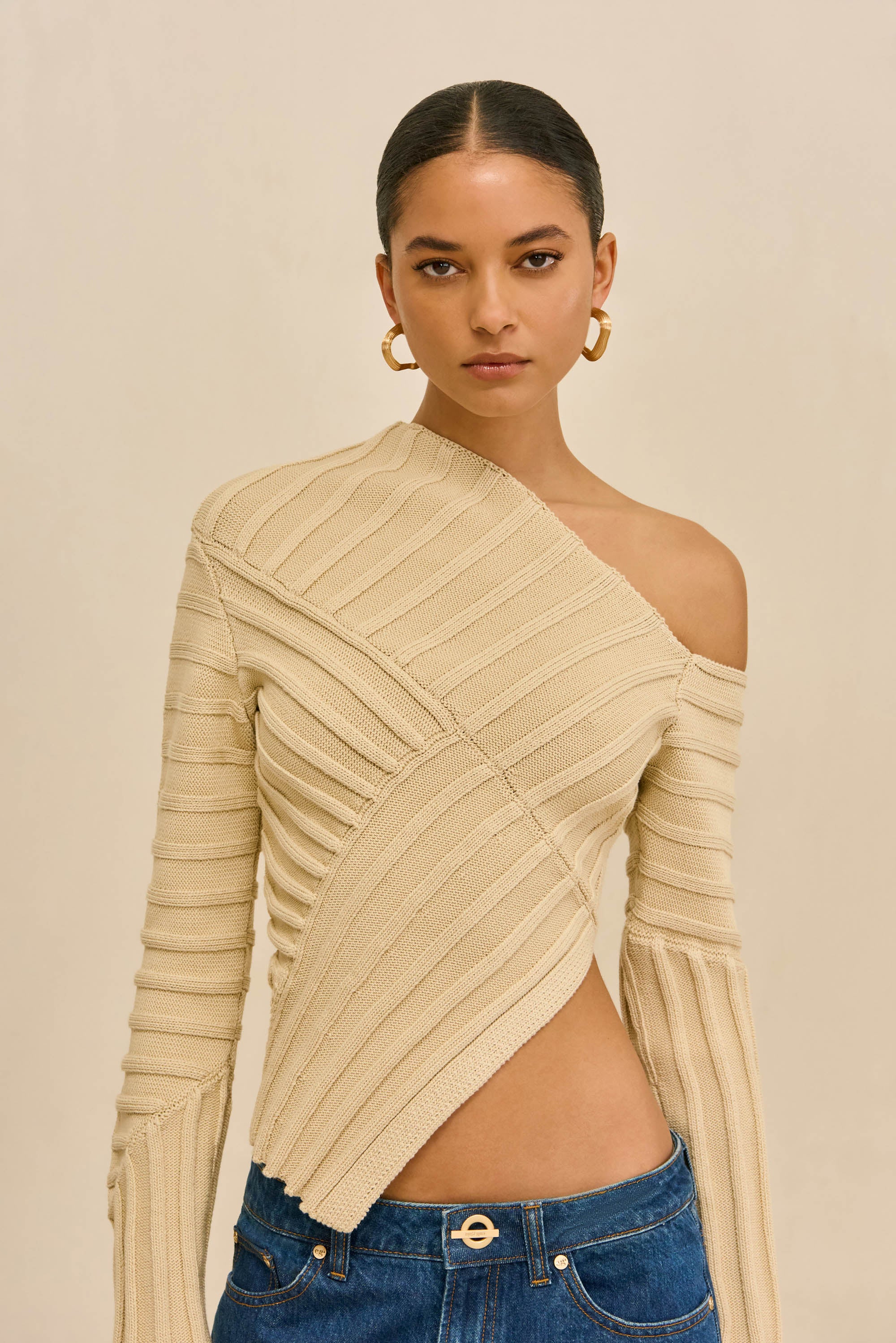 JAIDAN KNIT TOP - BEACH