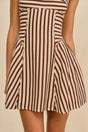 BANKS DRESS - SMALL SADDLE STRIPE