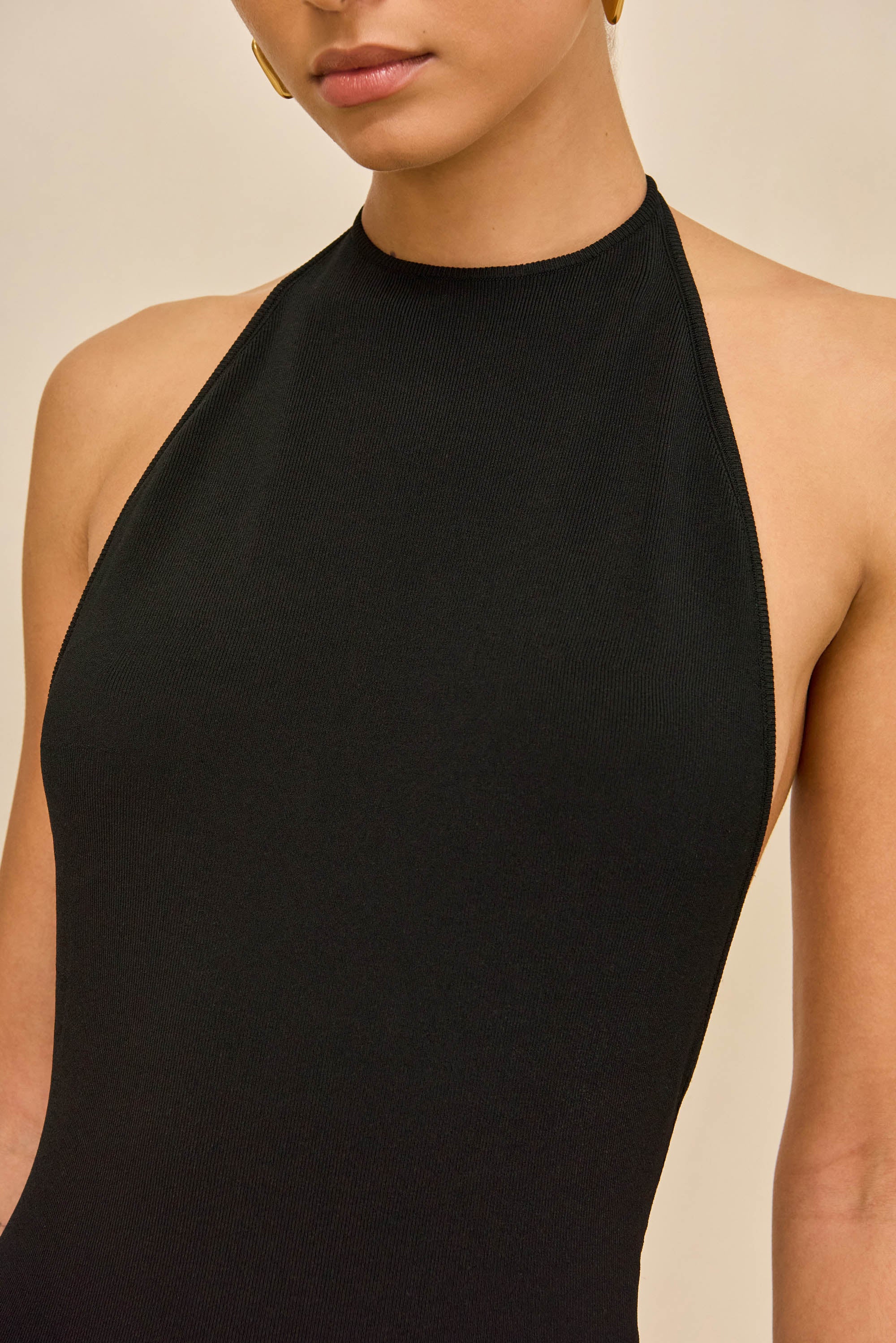 MINNIE KNIT BODYSUIT - BLACK