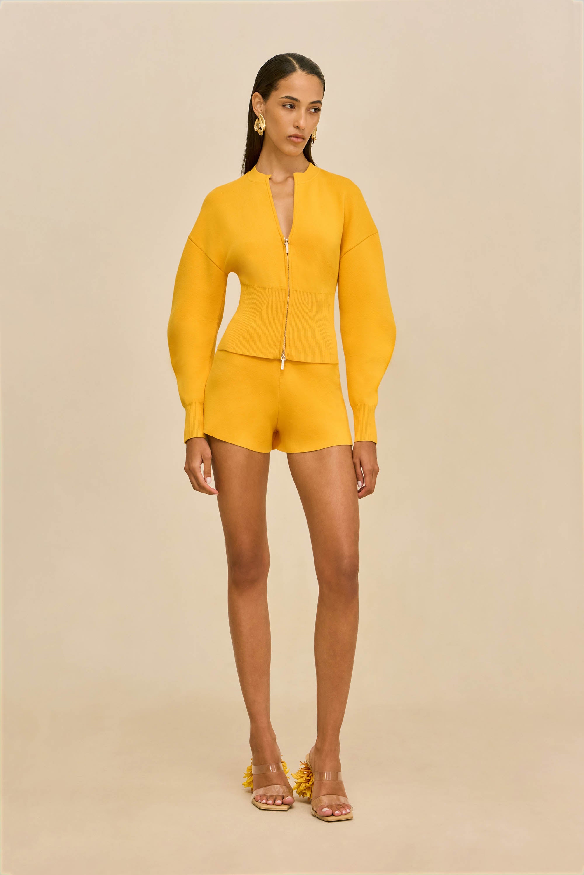 YELLO ニットSHORT BOOTS Lサイズ ACE KNIT SHORT - MARIGOLD – CULT GAIA