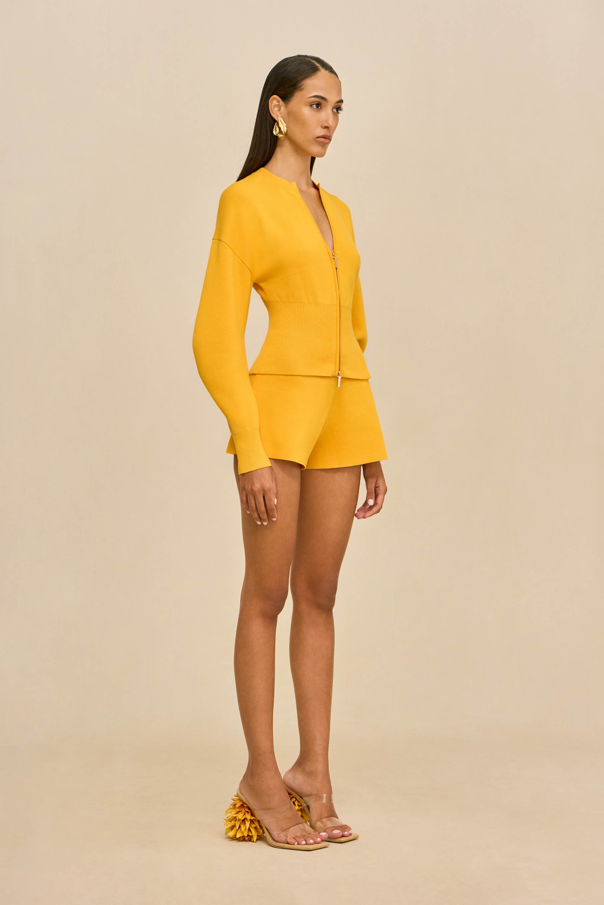 MONROE KNIT CARDIGAN - MARIGOLD