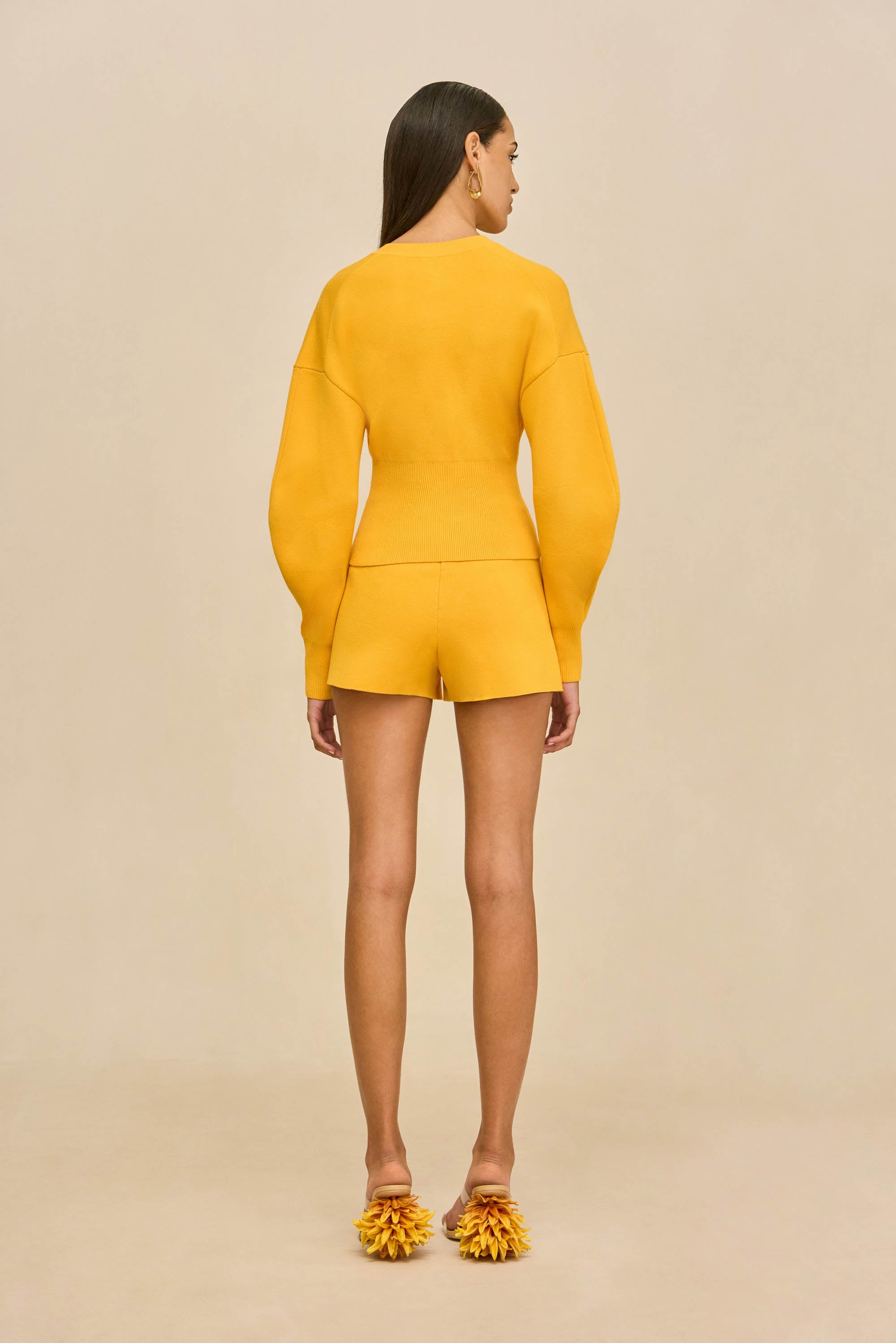MONROE KNIT CARDIGAN - MARIGOLD