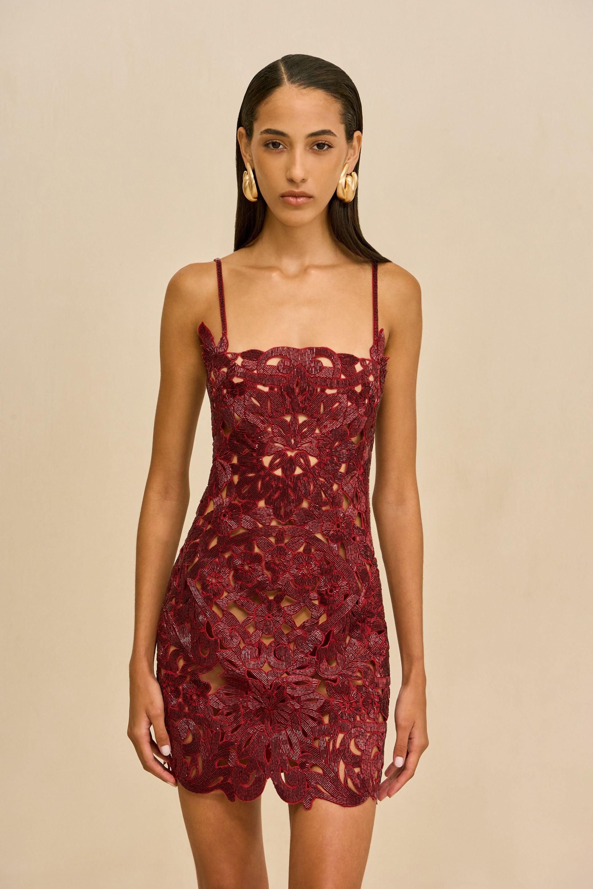 cult gaia red mini dress Cult Gaia - ARTEMIS DRESS - MERLOT