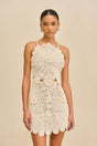 SAMELIA CROCHET DRESS - OFF WHITE