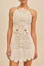 SAMELIA CROCHET DRESS - OFF WHITE