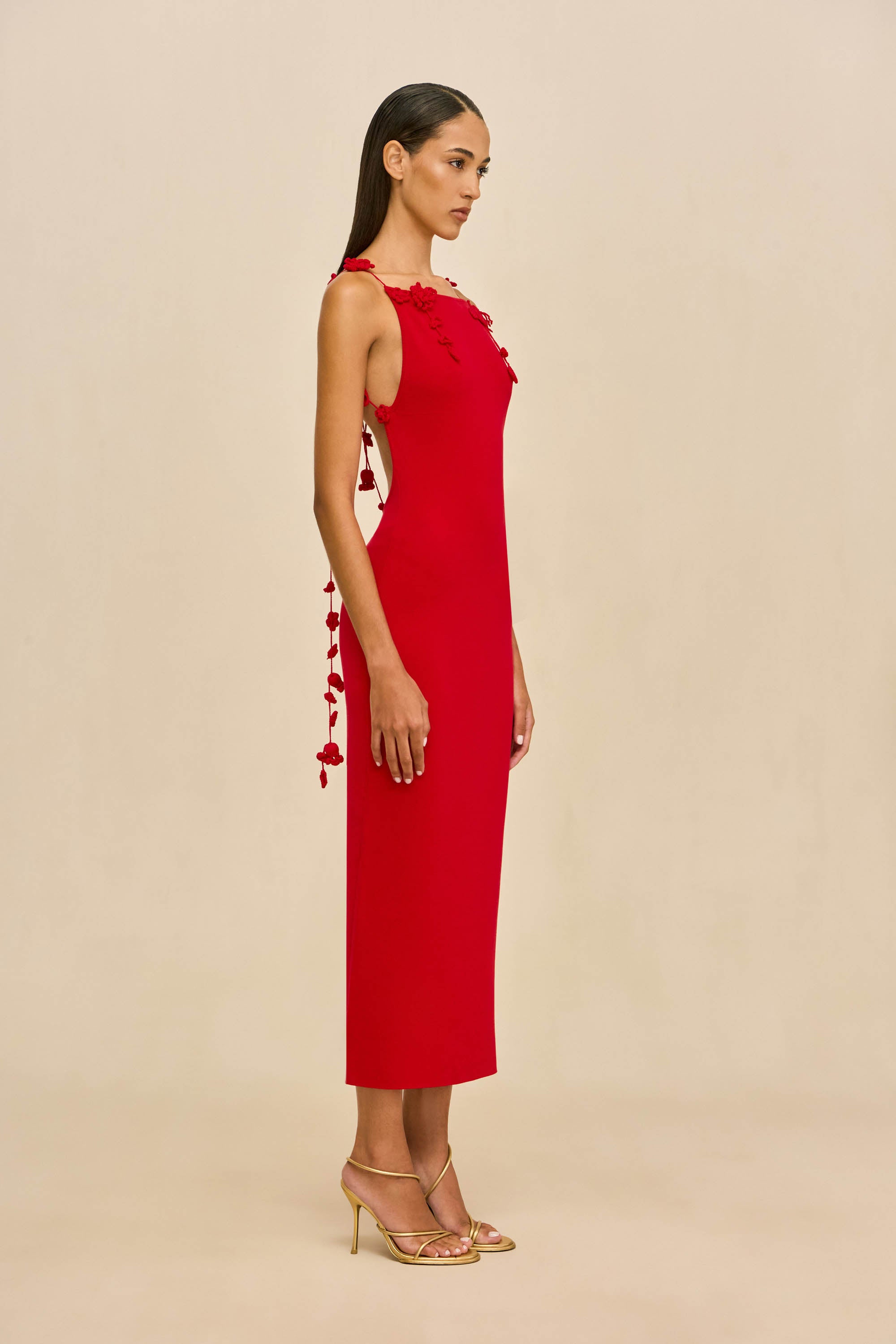GIULIANA KNIT DRESS - VERMILION